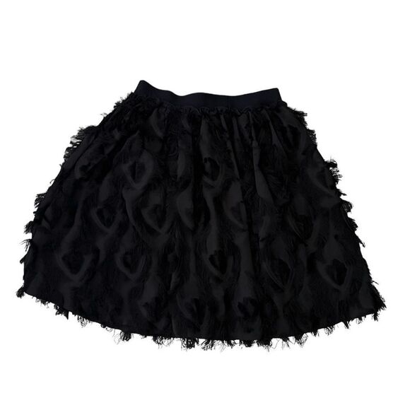 H&M Short skirt in woven fabric with fringe elastic waistband Jersey lining 2 - Picture 2 of 4